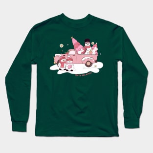 Merry and Bright Pink Christmas Long Sleeve T-Shirt